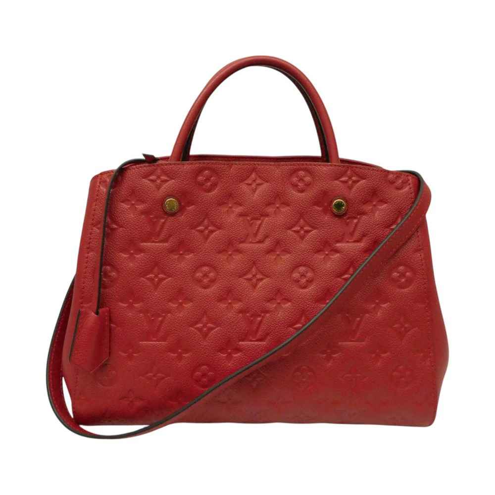 LOUIS VUITTON Montaigne shoulder bag 2way Handbag Monogram Empreinte Red key